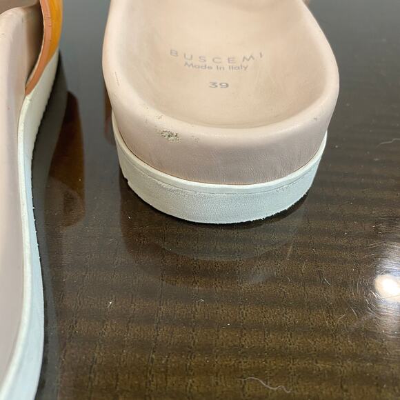 Buscemi Slide Scratch Leather Sandals Women's 39 US 9 - Picture 9 of 10